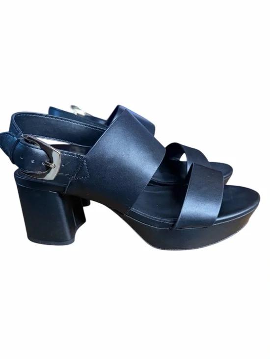 Classic Black Platform Block Heel Sandal - Picture 3 of 11